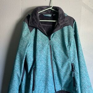 Free Country Women's Teal and Dark Gray Ski Jacket